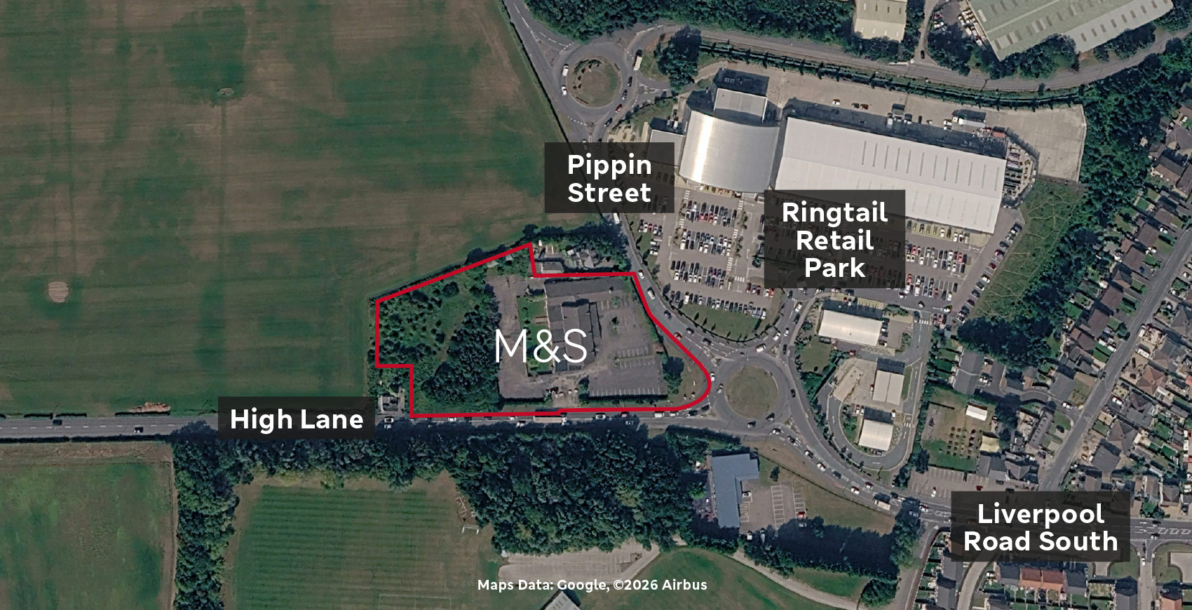aerial photograph of the site